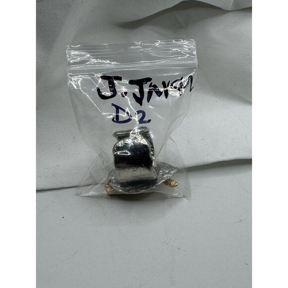 Vintage J. Jansen Gold Silver Tone Hammered Crystal Cocktail Ring Size 6.5 - Picture 12 of 12